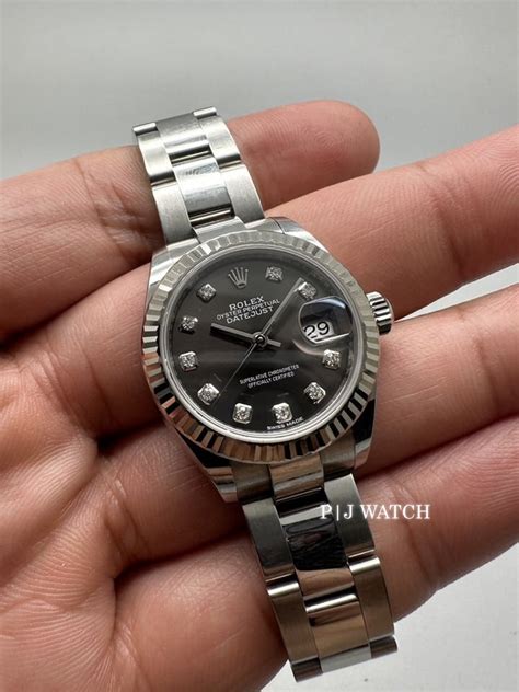 lady date just rolex black|Rolex lady Datejust 28mm price.